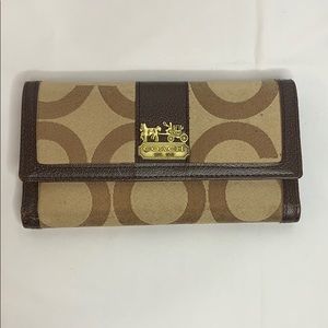 Women's Coach Signature Trifold Wallet